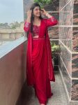 DESIGNER GEORGETTE SEQUENCE AND FOIL WORK READY TO WEAR SAREE BLOUSE WITH KOTI PARTY WEAR WHOLESALE PRICE ETHNIC GARMENT (6)