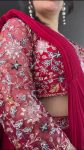 DESIGNER GEORGETTE THREAD, EMBROIDERY , ZARI AND SEQUENCE WORK RUFFLE READY TO WEAR SAREE WITH BLOUSE PARTY WEAR WHOLESALE PRICE ETHNIC GARMENT (5)