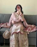 DESIGNER GEORGETTE THREAD SEQUENCE MOTI WORK TOP GHARARA WITH DUPATTA PARTY WEAR WHOLESALE PRICE ETHNIC GARMENT (4)