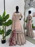 DESIGNER GEORGETTE THREAD SEQUENCE MOTI WORK TOP GHARARA WITH DUPATTA PARTY WEAR WHOLESALE PRICE ETHNIC GARMENT (4)