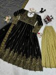 DESIGNER GEORGETTE THREAD SEQUENCE WORK GOWN BOTTOM WITH DUPATTA PARTY WEAR WHOLESALE PRICE ETHNIC GARMENT (5)