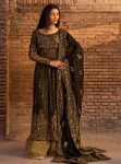 DESIGNER GEORGETTE THREAD SEQUENCE WORK GOWN BOTTOM WITH DUPATTA BLACK