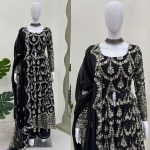 DESIGNER GEORGETTE THREAD SEQUENCE WORK TOP BOTTOM WITH DUPATTA PARTY WEAR WHOLESALE PRICE ETHNIC GARMENT (3)