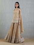 DESIGNER GEORGETTE THREAD SEQUENCE WORK TOP PALAZZO WITH DUPATTA CHIKU