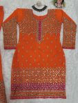 DESIGNER GEORGETTE THREAD SEQUENCE WORK TOP SHARARA WITH DUPATTA PARTY WEAR WHOLESALE PRICE ETHNIC GARMENT (5)