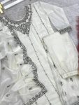 DESIGNER GOLD CRUSH EMBROIDERY SEQUENCE THREAD AND READY MADE LACE WORK TOP PALAZZO WITH DUPATTA FESTIVE WEAR WHOLESALE PRICE ETHNIC GARMENT (3)