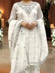 DESIGNER GOLD CRUSH EMBROIDERY SEQUENCE THREAD AND READY MADE LACE WORK TOP PALAZZO WITH DUPATTA FESTIVE WEAR WHOLESALE PRICE ETHNIC GARMENT (3)