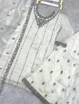 DESIGNER GOLD CRUSH EMBROIDERY SEQUENCE THREAD AND READY MADE LACE WORK TOP PALAZZO WITH DUPATTA FESTIVE WEAR WHOLESALE PRICE ETHNIC GARMENT (3)