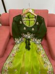 DESIGNER JIMMY CHOO THREAD WITH SEQUENCE WORK SALEE WITH UNSTITCHED BLOUSE PARTY WEAR WHOLESALE PRICE ETHNIC GARMENT (4)