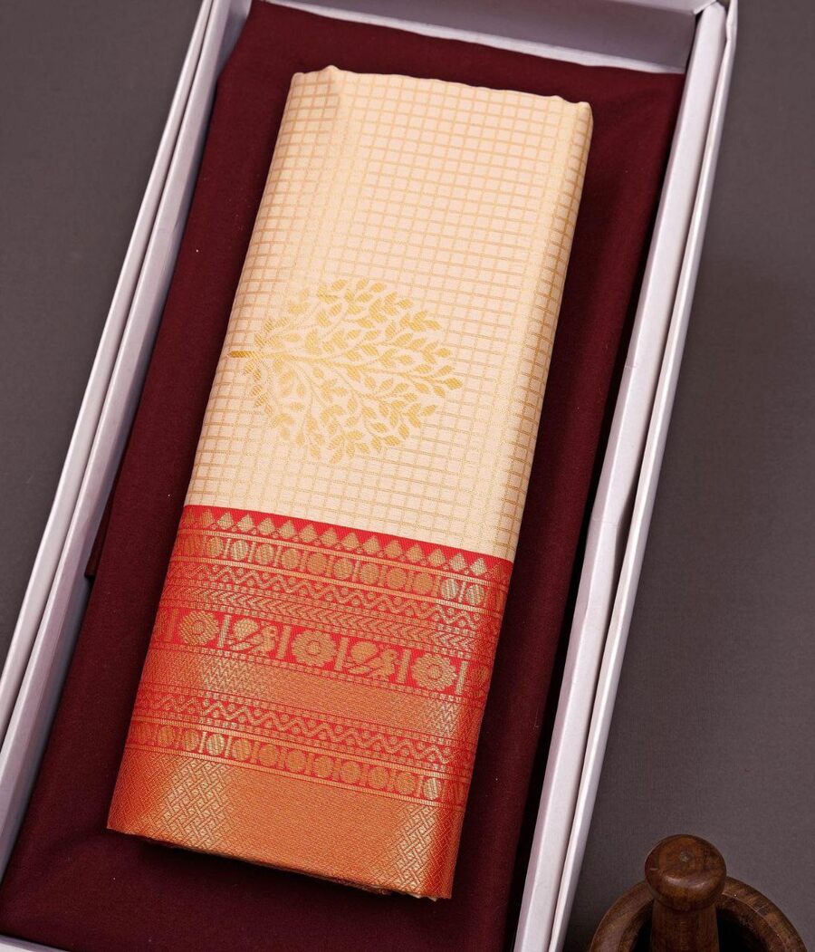 DESIGNER LICHI SILK JACQUARD BORDER WORK SAREE WITH UNSTITCHED BLOUSE PARTY WEAR WHOLESALE PRICE ETHNIC GARMENT (9)
