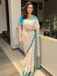 DESIGNER LICHI SILK SILK JACQUARD BORDER WORK SAREE WITH UNSTITCHED BLOUSE PARTY WEAR WHOLESALE PRICE ETHNIC GARMENT (3)