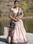 DESIGNER MANIPURI SILK PRINTED WITH CONTRAST BORDER WORK LEHENGA CHOLI WITH DUPATTA WEDDING WEAR WHOLESALE PRICE ETHNIC GARMENT (10)