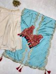 DESIGNER MONO SILK SEQUENCE EMBROIDERY AND LATKAN WORK TUBE BLOUSE DRAPE SKIRT WITH SHRUG PARTY WEAR WHOLESALE PRICE ETHNIC GARMENT (4)