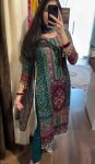 DESIGNER MUSLIN MIRROR, STONE AND ORIGINAL KODI LACE WORK TOP BOTTOM WITH DUPATTA FESTIVE WEAR WHOLESALE PRICE ETHNIC GARMENT (3)