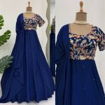 DESIGNER NATURAL CREPE CODING DORI WITH THREAD WITH SEQUENCE WORK GOWN BOTTOM WITH DUPATTA FESTIVE WEAR ETHNIC GARMENT WHOLESALE PRICE ETHNIC GARMENT (11)