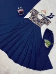 DESIGNER NATURAL CREPE CODING DORI WITH THREAD WITH SEQUENCE WORK GOWN BOTTOM WITH DUPATTA FESTIVE WEAR ETHNIC GARMENT WHOLESALE PRICE ETHNIC GARMENT (11)