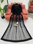DESIGNER NET THREAD SEQUENCE WORK SAREE WITH UNSTITCHED BLOUSE PARTY WEAR WHOLESALE PRICE ETHNIC GARMENT (3)