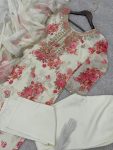 DESIGNER ORGANZA DIGITAL PRINTED EMBROIDERY CODING SEQUENCE WORK TOP BOTTOM WITH DUPATTA FESTIVE WEAR WHOLESALE PRICE ETHNIC GARMENT (11)