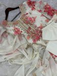 DESIGNER ORGANZA DIGITAL PRINTED EMBROIDERY CODING SEQUENCE WORK TOP BOTTOM WITH DUPATTA FESTIVE WEAR WHOLESALE PRICE ETHNIC GARMENT (11)