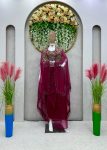 DESIGNER ORGANZA SILK THREAD WITH SEQUENCE WORK CHOLI DRAPE SKIRT WITH SHRUG PARTY WEAR WHOLESALE PRICE ETHNIC GARMENT (4)