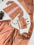DESIGNER RANGOLI SILK EMBROIDERY BUTTA WORK READY TO WEAR SAREE WITH FULLY STITCHED BLOUSE KOTI AND WAITST BELT PARTY WEAR WHOLESALE PRICE ETHNIC GARMENT (16)