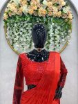 DESIGNER SATIN SILK THREAD SEQUENCE WORK STITCHED LEHENGA SAREE WITH UNSTITCHED BLOUSE PARTY WEAR WHOLESALE PRICE ETHNIC GARMENT (3)