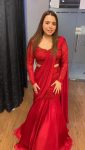 DESIGNER SATIN SILK THREAD SEQUENCE WORK STITCHED LEHENGA SAREE WITH UNSTITCHED BLOUSE PARTY WEAR WHOLESALE PRICE ETHNIC GARMENT (3)