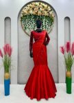 DESIGNER SATIN SILK THREAD SEQUENCE WORK STITCHED LEHENGA SAREE WITH UNSTITCHED BLOUSE PARTY WEAR WHOLESALE PRICE ETHNIC GARMENT (3)