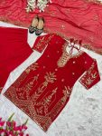 DESIGNER SEQUENCE EMBROIDERY WORK TOP SHARARA WITH DUPATTA PARTY WEAR WHOLESALE PRICE ETHNIC GARMENT (3)