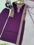 DESIGNER SILK EMBROIDERY SEQUENCE WORK TOP PALAZZO WITH DUPATTA PARTY WEAR WHOLESALE PRICE ETHNIC GARMENT (3)