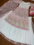 DESIGNER SOFT NET EMBROIDERY SEQUENCE WORK TOP LEHENGA WITH DUPATTA WEDDING WEAR WHOLESALE PRICE ETHNIC GARMENT (4)