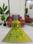 DESIGNER TABBY SILK THREAD AND SEQUENCE WITH DIGITAL PRINT WORK SAREE WITH UNSTITCHED BLOUSE PARTY WEAR WHOLESALE PRICE ETHNIC GARMENT (8)
