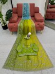 DESIGNER TABBY SILK THREAD AND SEQUENCE WITH DIGITAL PRINT WORK SAREE WITH UNSTITCHED BLOUSE PARTY WEAR WHOLESALE PRICE ETHNIC GARMENT (8)