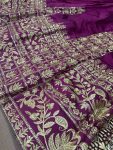 DESIGNER TAPETA SILK EMBROIDERY WORK LEHENGA UNSTITCHED BLOUSE WITH DUPATTA WEDDING WEAR WHOLESALE PRICE ETHNIC GARMENT (6)
