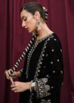 DESIGNER VELVET EMBROIDERY WORK TOP PALAZZO WITH DUPATTA FESTIVE WEAR WHOLESALE PRICE ETHNIC GARMENT (5)