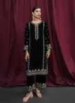 DESIGNER VELVET EMBROIDERY WORK TOP PALAZZO WITH DUPATTA FESTIVE WEAR WHOLESALE PRICE ETHNIC GARMENT (5)