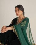 DESIGNER VELVET ZARI EMBROIDERY WORK GOWN BOTTOM WITH DUPATTA PARTY WEAR WHOLESALE PRICE ETHNIC GARMENT (14)