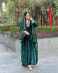 DESIGNER VELVET ZARI EMBROIDERY WORK GOWN BOTTOM WITH DUPATTA PARTY WEAR WHOLESALE PRICE ETHNIC GARMENT (14)