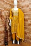 DESIGNER VICHITRA SILK EMBROIDERY SEQUENCE WORK TOP PATIYALA WITH DUPATTA PARTY WEAR WHOLESALE PRICE ETHNIC GARMENT (3)