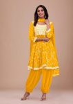 DESIGNER VICHITRA SILK EMBROIDERY SEQUENCE WORK TOP PATIYALA WITH DUPATTA PARTY WEAR WHOLESALE PRICE ETHNIC GARMENT (3)