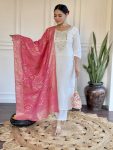 DESIGNER VISCOS CHANDERI SEQUENCE EMBROIDERY WITH REAL MIROR WORK TOP BOTTOM WITH DUPATTA FESTIVE WEAR WHOLESALE PRICE ETHNIC GARMENT (7)