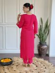 DESIGNER VISCOSE CHANDERI SEQUENCE CODING EMBROIDERY WORK TOP BOTTOM WITH DUPATTA FESTIVE WEAR WHOLESALE PRICE ETHNIC GARMENT (8)