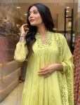 DESIGNER VISCOSE CHINON SILK SEQUENCE EMBROIDERY WORK TOP BOTTOM WITH DUPATTA FESTIVE WEAR WHOLESALE PRICE ETHNIC GARMENT (8)