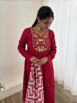 DESIGNER VISCOSE MUSLIN SILK EMBROIDERY WORK GOWN BOTTOM WITH DUPATTA FESTIVE WEAR WHOLESALE PRICE ETHNIC GRMENT (19)
