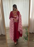DESIGNER VISCOSE MUSLIN SILK EMBROIDERY WORK GOWN BOTTOM WITH DUPATTA FESTIVE WEAR WHOLESALE PRICE ETHNIC GRMENT (19)