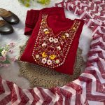 DESIGNER VISCOSE MUSLIN SILK EMBROIDERY WORK GOWN BOTTOM WITH DUPATTA FESTIVE WEAR WHOLESALE PRICE ETHNIC GRMENT (19)