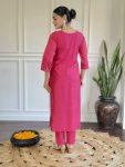 DESIGNER VISCOSE RYON SEQUENCE CODING EMBROIDRY WORK TOP BOTTOM WITH DUPATTA FESTIVE WEAR WHOLESALE PRICE ETHNIC GARMENT (6)