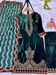 DESIGNER VISCOSE VELVET EMBROIDERY SEQUENCE THREAD ZARI AND LACE WORK TOP PALAZZO WITH DUPATTA FESTIVE WEAR WHOLESALE PRICE ETHNIC GARMENT (6)