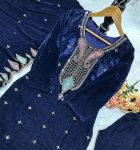 DESIGNER VISCOSE VELVET EMBROIDERY WORK TOPO BOTTOM WITH DUPATTA PARTY WEAR WHOLESALE PRICE ETHNIC GARMENT (3)