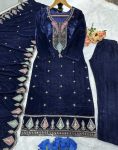 DESIGNER VISCOSE VELVET EMBROIDERY WORK TOPO BOTTOM WITH DUPATTA PARTY WEAR WHOLESALE PRICE ETHNIC GARMENT (3)